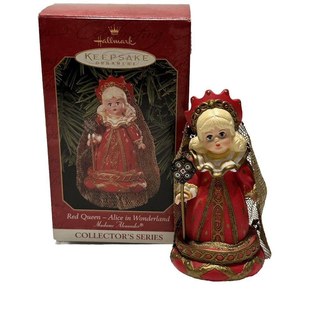Vtg 90s Hallmark Christmas Ornament The Red Queen Alice in Wonderland Collector